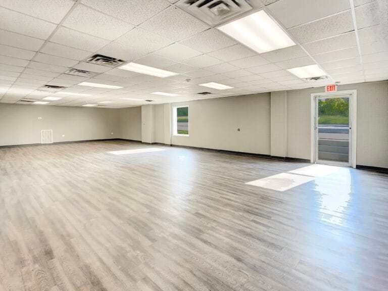 An interior shot of the 1502 18th St showroom area.