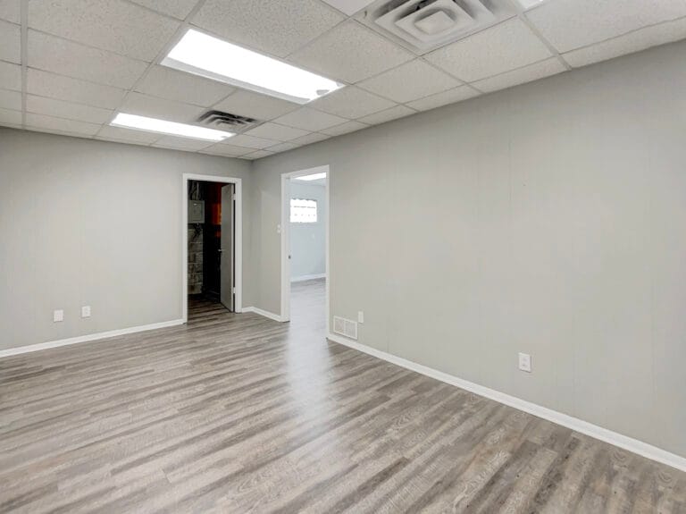 An interior shot of an office after it's been renovated.