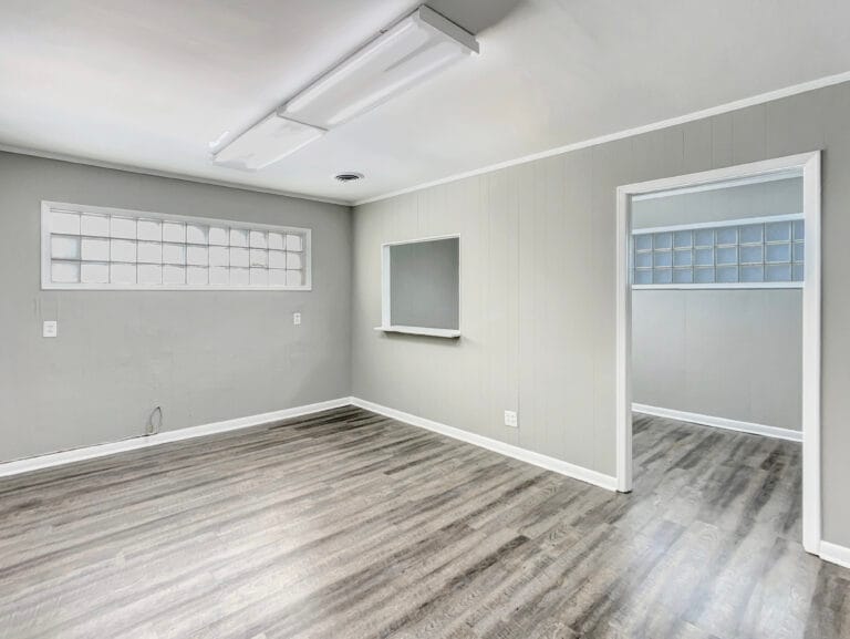 An interior shot of an office after it's been renovated.