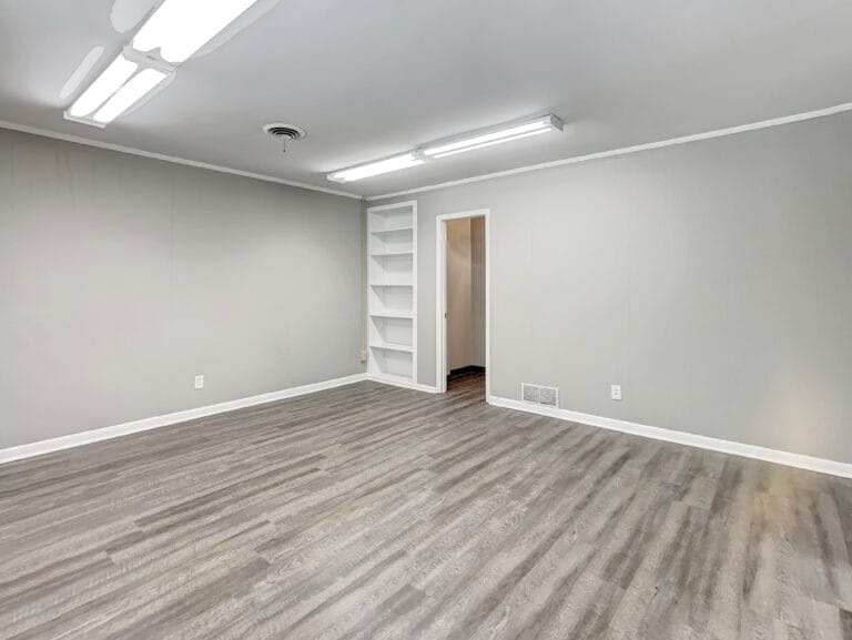 An interior shot of an office after it's been renovated.