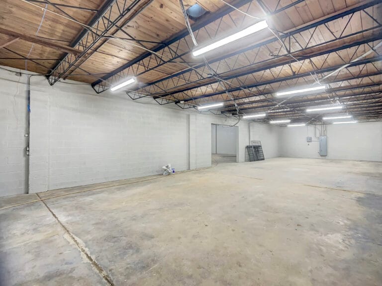 An interior shot of the warehouse after it's been renovated.
