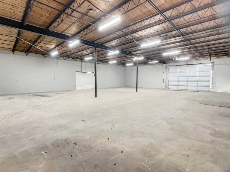 An interior shot of the warehouse after it's been renovated.